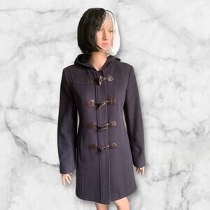L.L. Bean Classic Lambswool Duffel Coat-Small/Regular-Navy